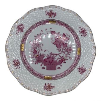 Herend (ヘレンド) 19cmプレート ピンク インドの華