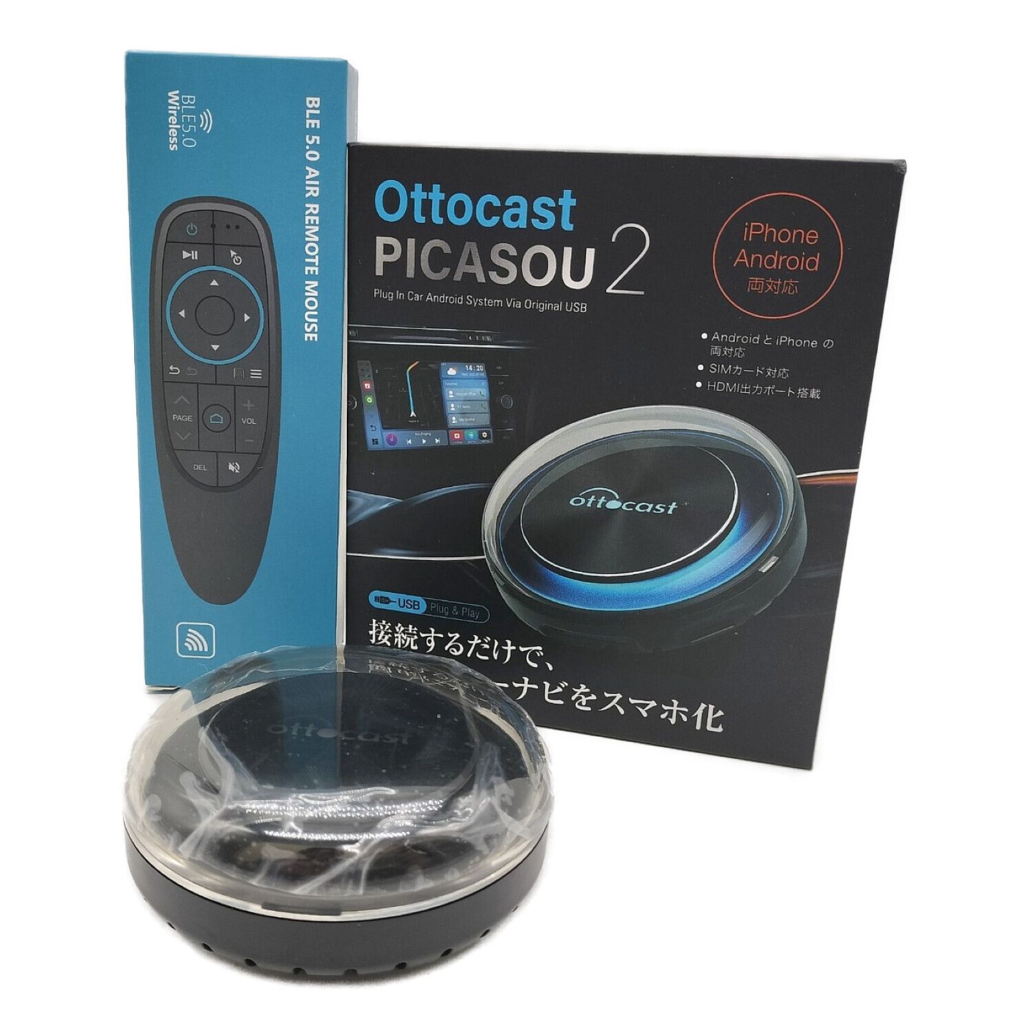 Ottocast PICASOU2 リモコン付き 中古品 Ottocast PICASOU 2 中古動作品 Bluetoothリモコン付 Ottocast