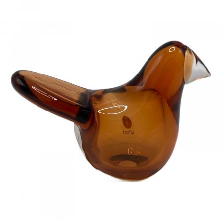 iittala (イッタラ) 置物 birds by toikka シエッポ ブラウン×クリア