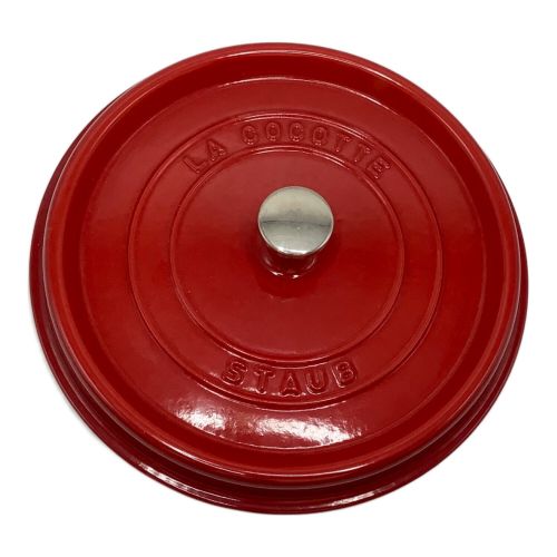 Staub (ストウブ) 両手鍋 レッド 26cm  ピコ・ココット・ラウンド ・シャロー