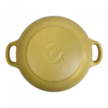 LE CREUSET (ルクルーゼ) 両手鍋 18cm イエロー マルミット