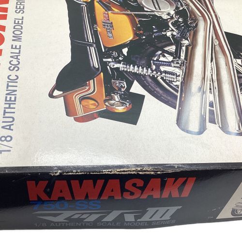 ナガノ プラモデル オートバイ ※箱ダメージ有 KAWASAKI 1/8 スケール 750-SS マッハⅢ