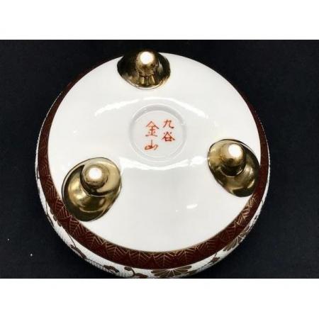 九谷焼 香炉 3.3号白粒菊唐草　K2-1642