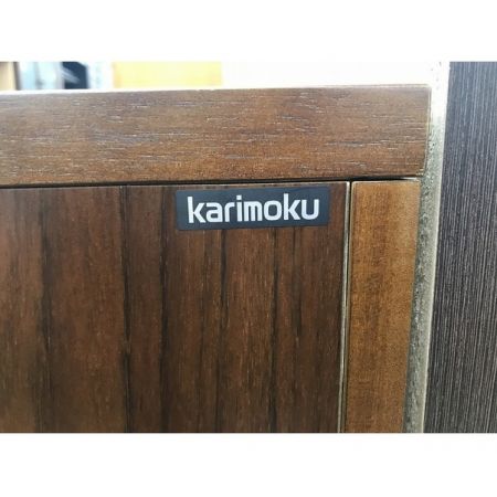 karimoku (カリモク) キッチンカウンター ブラウン 2枚扉　キャスター付 コロニアル