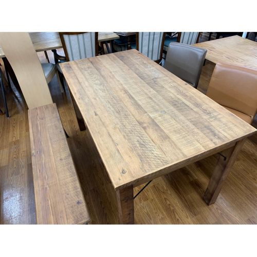 関家具 (セキカグ) ベンチダイニング4点セット ブラウン