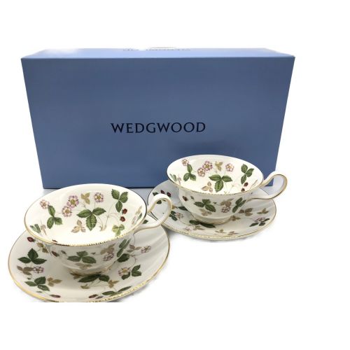 Wedgwood (ウェッジウッド) カップ&ソーサー 40周年記念 ワイルドストロベリー 2Pセット