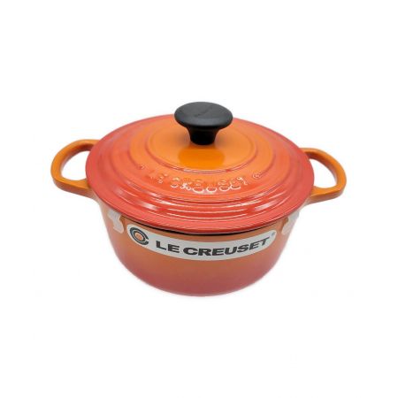LE CREUSET (ルクルーゼ) 両手鍋 オレンジ R21175 18cm