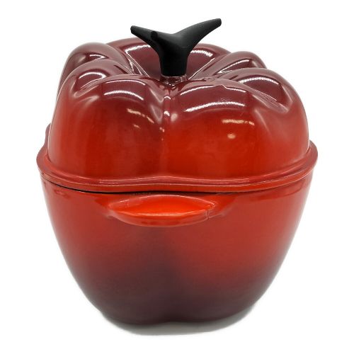 LE CREUSET (ルクルーゼ) ピーマンココット チェリーレッド　キズ有