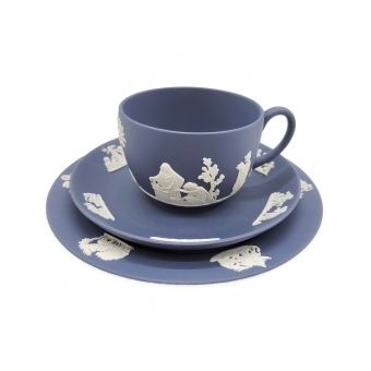 Wedgwood (ウェッジウッド) トリオカップ＆ソーサー ポーランドブルー ジャスパー