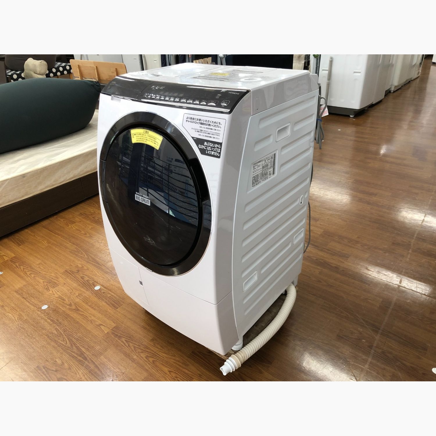 HITACHI (ヒタチ) ドラム式洗濯乾燥機 11.0kg 6.0㎏ BD-SX110FL 2021年 