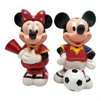 旧三菱銀行 ノベルティーグッズ 貯金箱 ミッキー＆ミニー ペアセット サッカー Disney