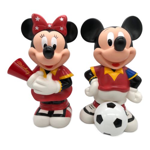 貯金箱 ミッキー＆ミニー ペアセット サッカー Disney　旧三菱銀行 ノベルティーグッズ