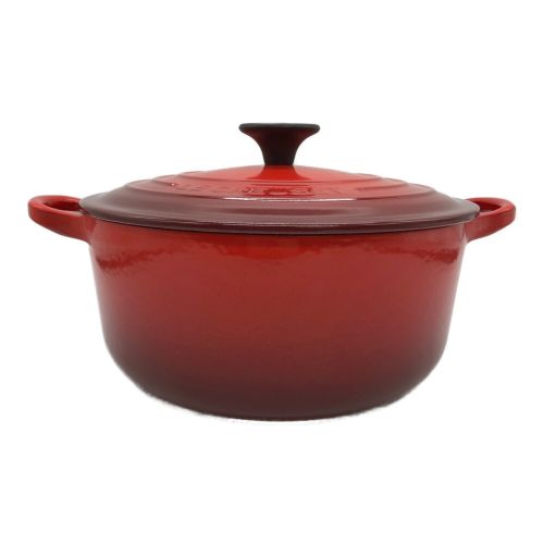 LE CREUSET (ルクルーゼ) 両手鍋 SIZE 20cm オレンジ 13087