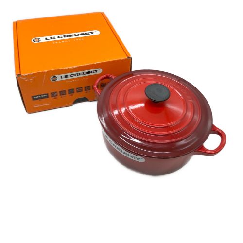 LE CREUSET (ルクルーゼ) 両手鍋 SIZE 20cm オレンジ 13087 