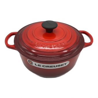 LE CREUSET (ルクルーゼ) 両手鍋 レッド ココットロンド 20cm