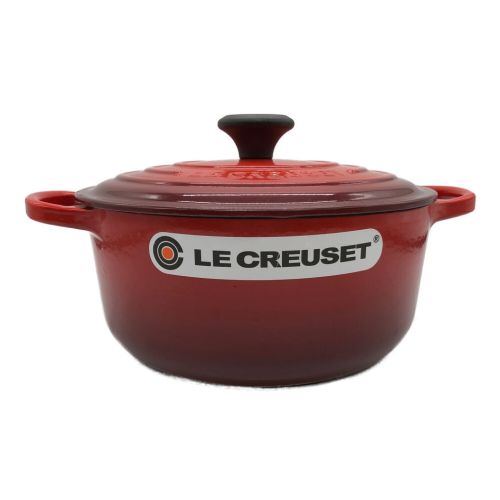 LE CREUSET (ルクルーゼ) 両手鍋 レッド ココットロンド 20cm