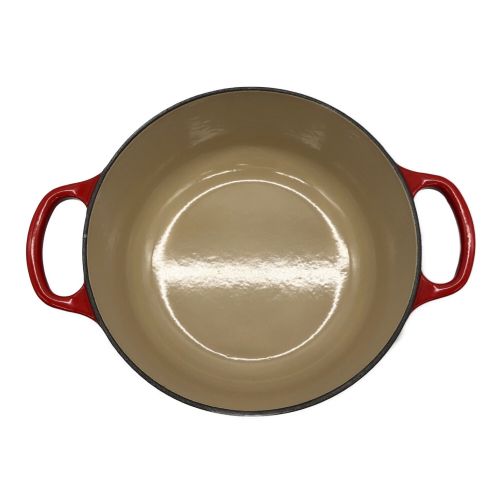 LE CREUSET (ルクルーゼ) 両手鍋 レッド ココットロンド 20cm