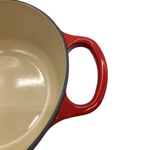 LE CREUSET (ルクルーゼ) 両手鍋 レッド ココットロンド 20cm