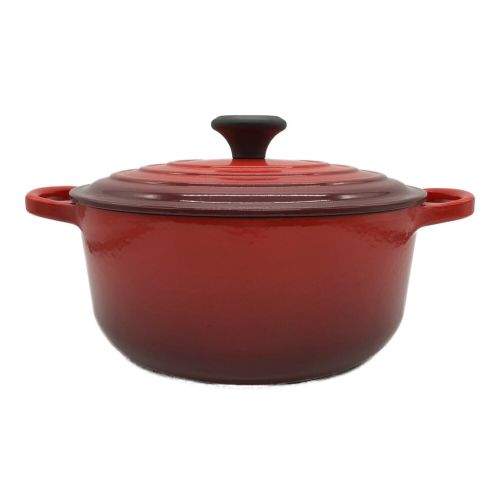 LE CREUSET (ルクルーゼ) 両手鍋 レッド ココットロンド 20cm