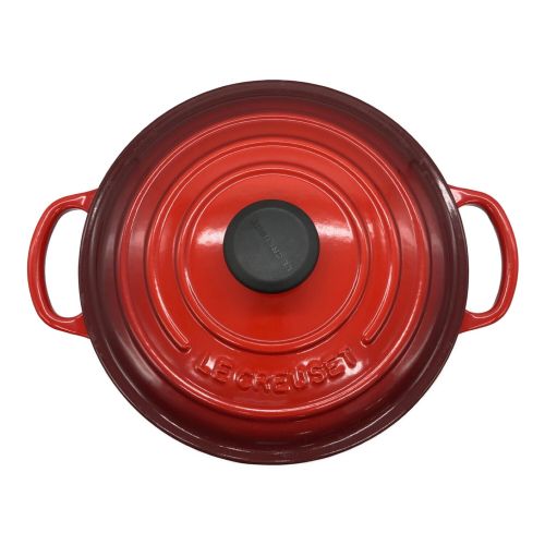 LE CREUSET (ルクルーゼ) 両手鍋 レッド ココットロンド 20cm