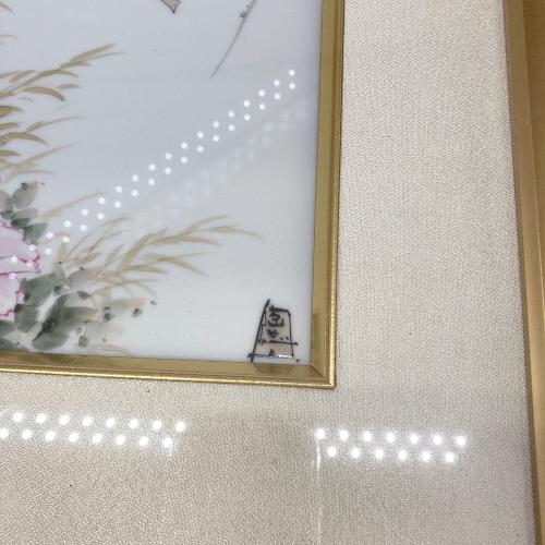 中村陶志人 すずめ 陶板画 額