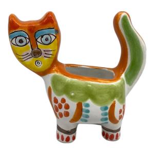 DESIMONE (デシモーネ) 猫の小物入れ Pottery Italy