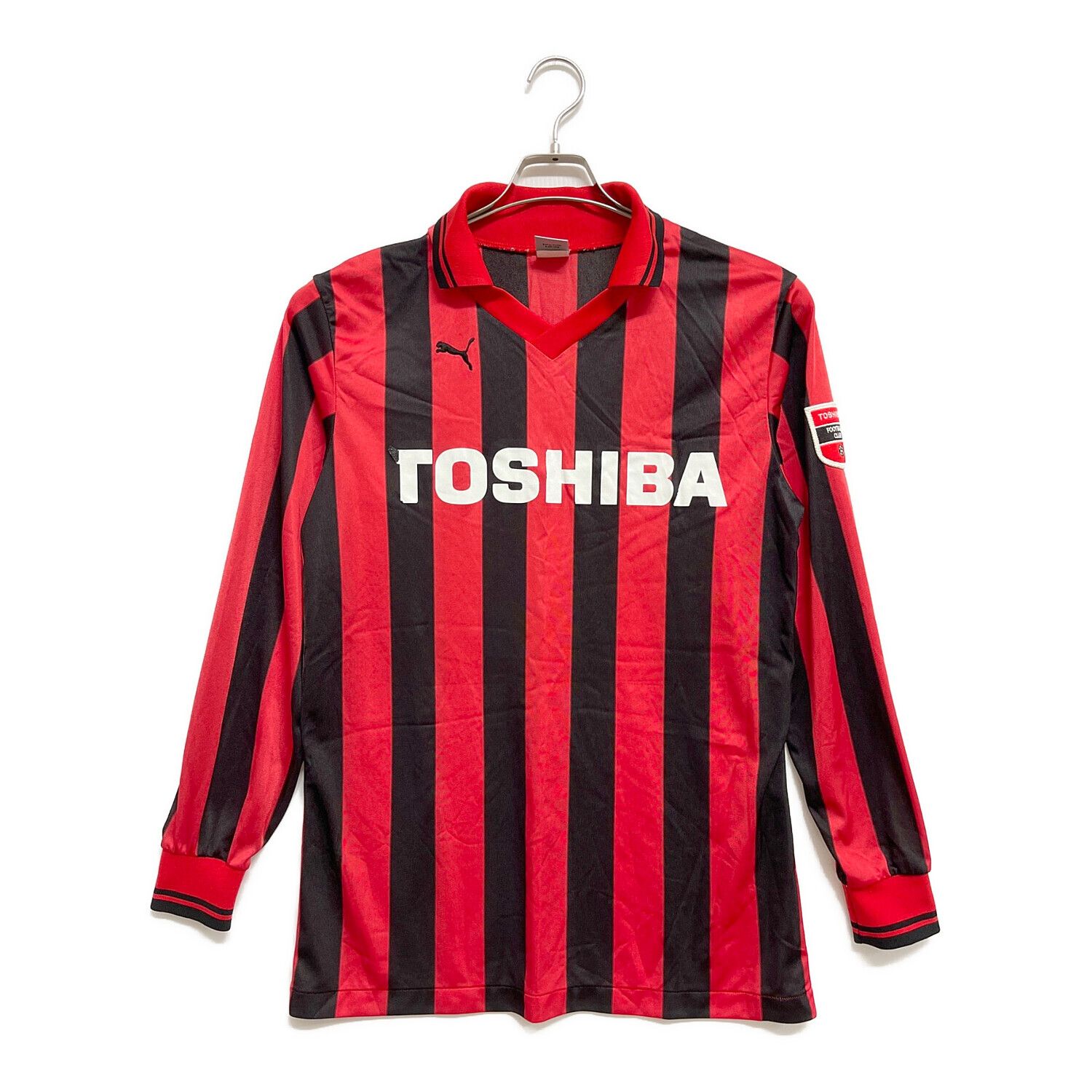 PUMA (プーマ) 長袖ユニフォーム メンズ SIZE XL レッド 古着 東芝サッカー部 現コンサドーレ札幌｜トレファクONLINE