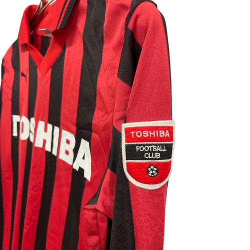 PUMA (プーマ) 長袖ユニフォーム メンズ SIZE XL レッド 古着 東芝サッカー部 現コンサドーレ札幌