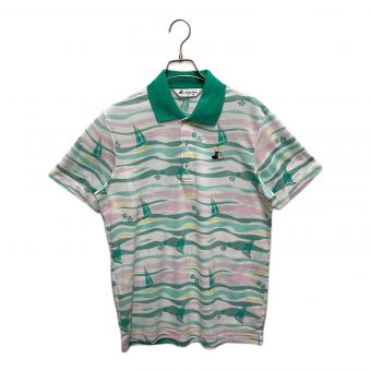 Black&White (ブラックアンドホワイト) ゴルフウェア(トップス)  メンズ SIZE M ホワイト×グリーン