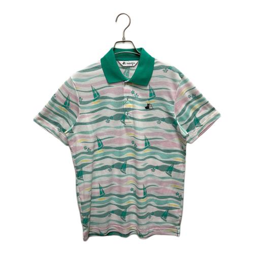 Black&White (ブラックアンドホワイト) ゴルフウェア(トップス)  メンズ SIZE M ホワイト×グリーン