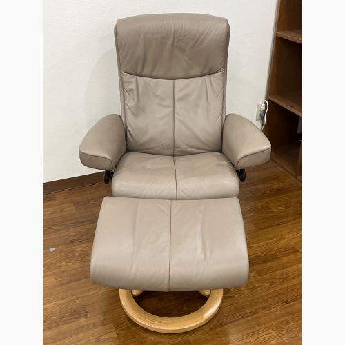 Ekornes (エコーネス) ストレスレスチェア ベージュ オットマン付 1人掛け