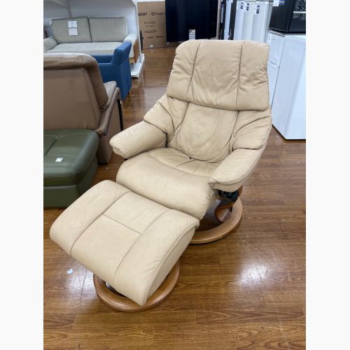 Ekornes (エコーネス) ストレスレスチェア ライトグレー オットマン付 167 RENO