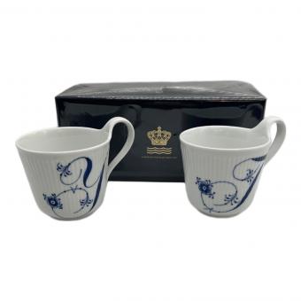 ROYAL COPENHAGEN (ロイヤル・コペンハーゲン) マグカップ ブルーフルーテッド・プレイン 2Pセット