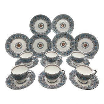 Wedgwood (ウェッジウッド)  フロレンティーン・ターコイズ カップ＆ソーサー×6・18cmプレート×6