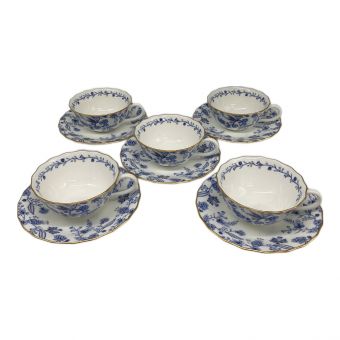 Noritake (ノリタケ) カップ&ソーサー ブルーソレンティーノ 5Pセット