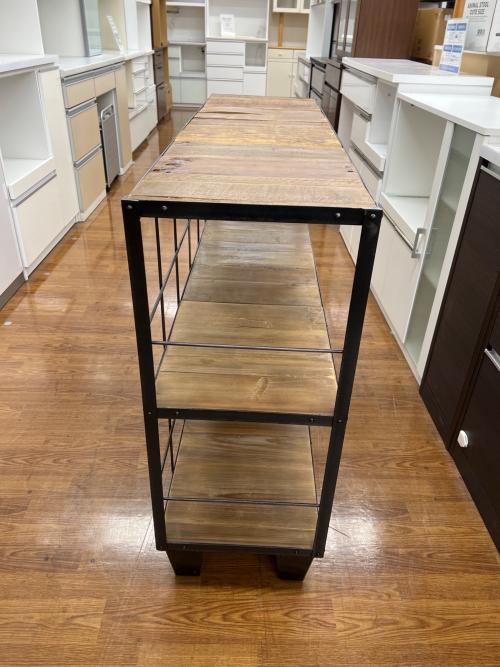 journal standard Furniture (ジャーナルスタンダードファニチャー) カルヴィシェルフ ブラウン ワイド  2段 オーク材×アイアン CALVI