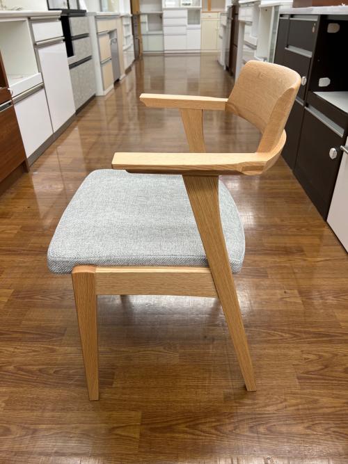 柏木工 (カシワモッコウ) キャプテンチェア ナチュラル×ライトグレー ELES