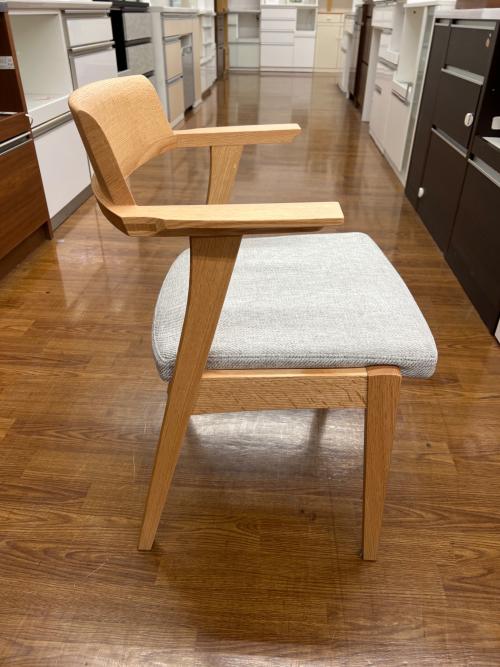 柏木工 (カシワモッコウ) キャプテンチェア ナチュラル×ライトグレー ELES