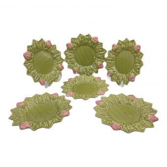 RE PRODUCTION OF MAJOLICA プレートセット イチゴモチーフ