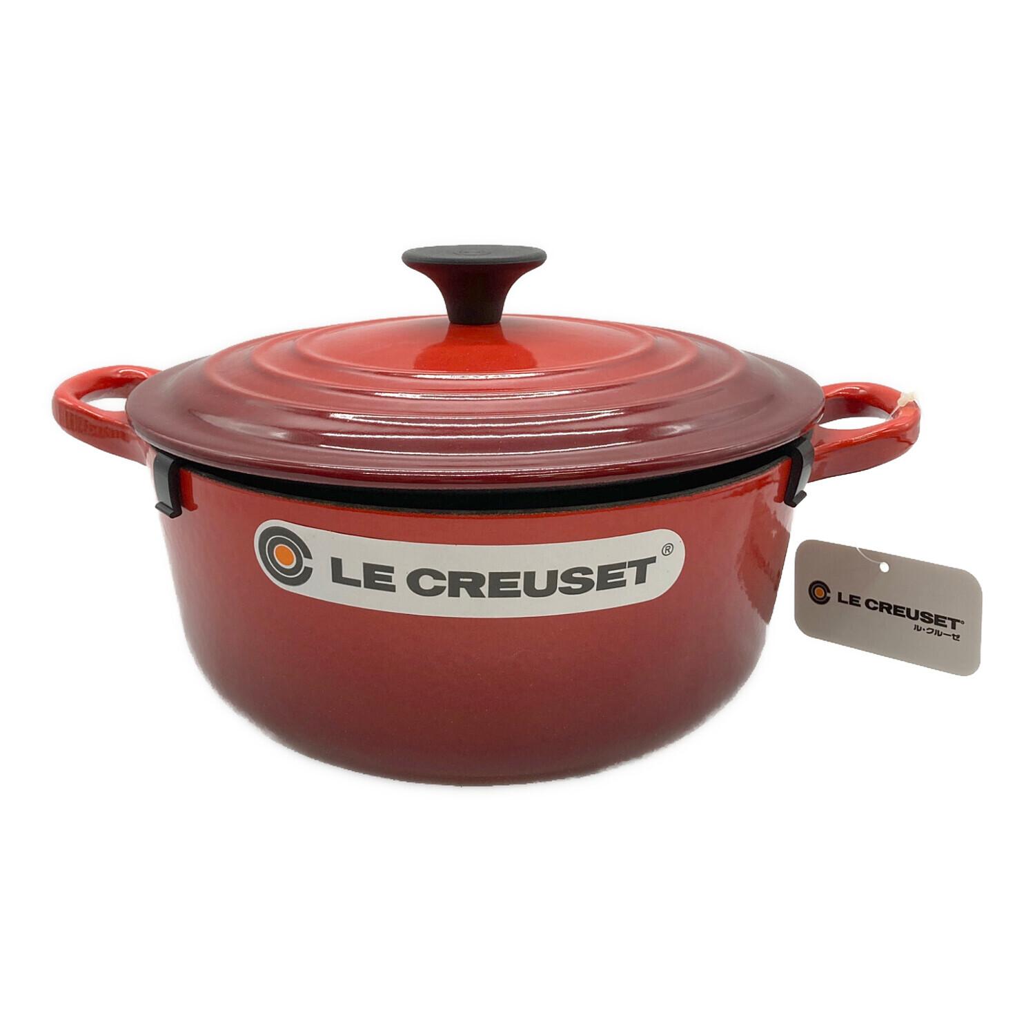 LE CREUSET (ルクルーゼ) 鍋 レッド ココットロンド 20 COCOTTE RONDE