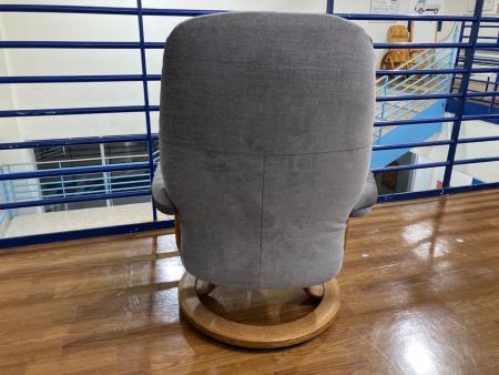 Ekornes (エコーネス) ストレスレスチェア グレー オットマン付