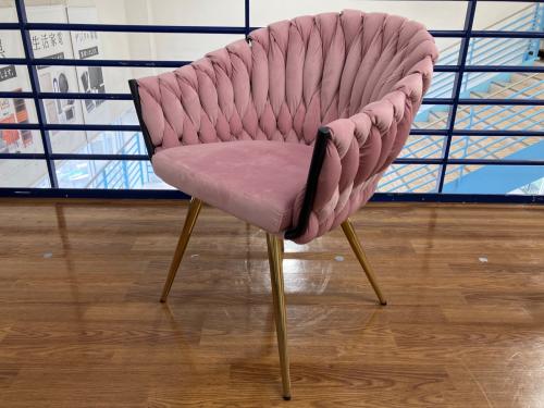 KARE (カレ) ノットモーブアームチェア ピンク×ゴールド