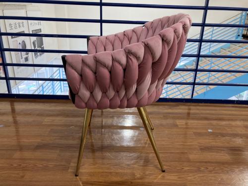 KARE (カレ) ノットモーブアームチェア ピンク×ゴールド