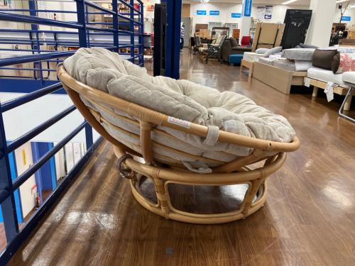 ニトリ パパサンチェア ナチュラル×グレー ファブリック