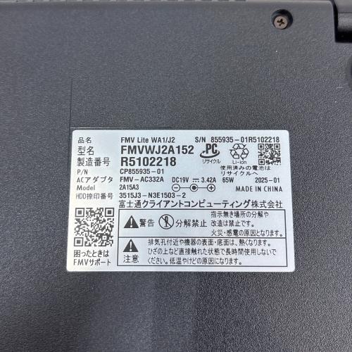 富士通 (フジツウ) LIFEBOOK FMVWJ2A152 Windows11 HOME Core i5 R5102218
