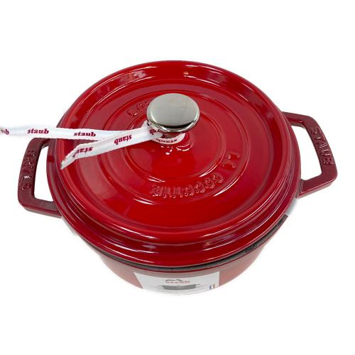 Staub (ストウブ) 両手鍋 ピコ・ココット ラウンド チェリー 18㎝