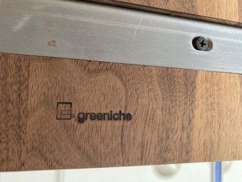 greeniche (グリニッチ) カフェテーブル 800×600　ウォルナット ブラウン