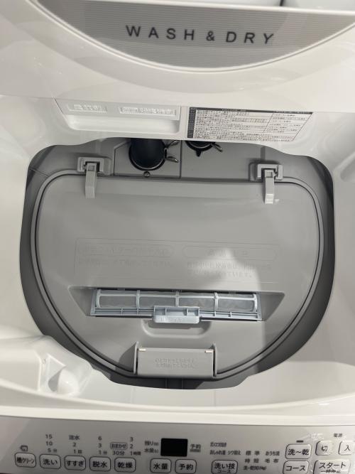 SHARP (シャープ) 縦型洗濯乾燥機 15 6.5kg 3.5㎏ ES-TX6H-W 2024年製 クリーニング済 50Hz／60Hz