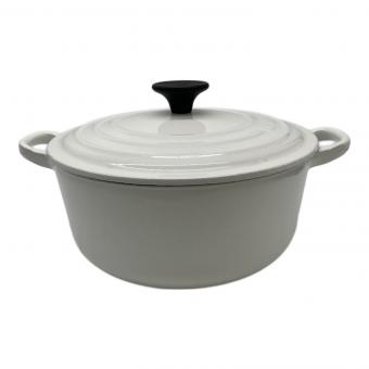LE CREUSET (ルクルーゼ) 鍋 ホワイト 20cm ココットロンド