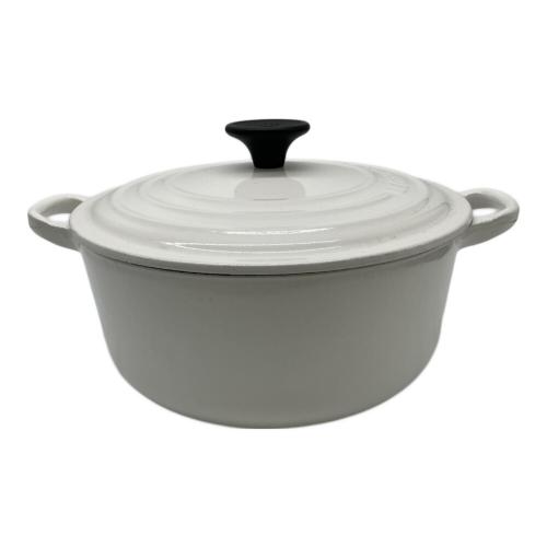 LE CREUSET (ルクルーゼ) 鍋 ホワイト 20cm ココットロンド